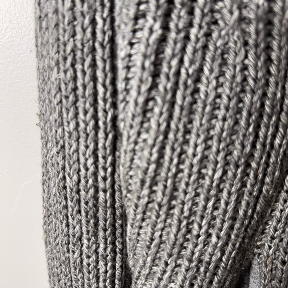 Vince Grey Knit Button Front Cotton Blend Cardigan Size Medium - Picture 5 of 13